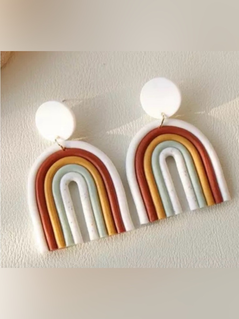 Rainbow Clay Earrings Fashion Statement Cute In style New